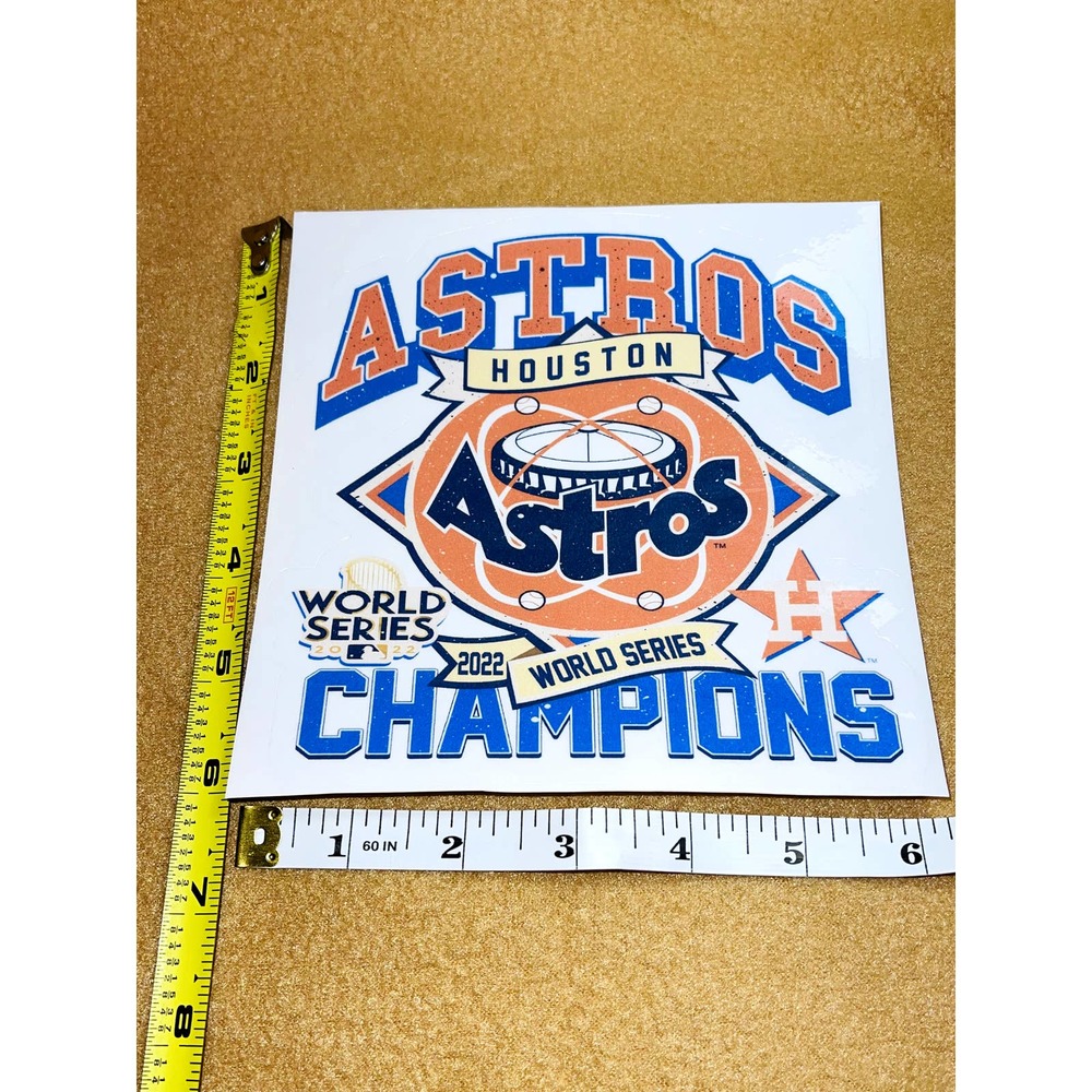 Astros WS 2022 Champions Water Resistant Sticker Decal (pack of 3)